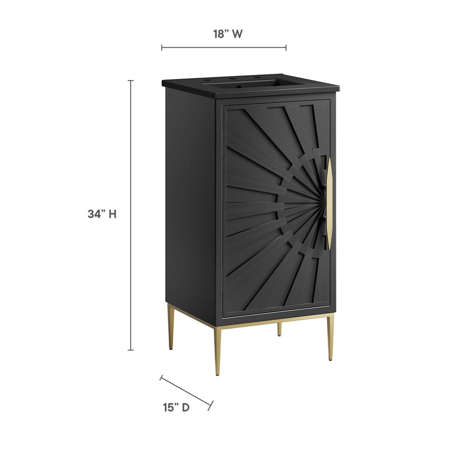 Briar 18" Bathroom Vanity in Black Black