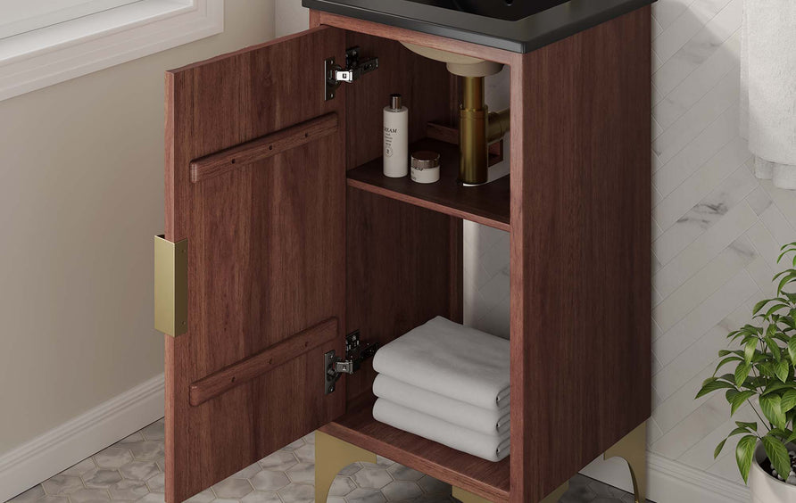 Ridge 18" Bathroom Vanity in Black Walnut