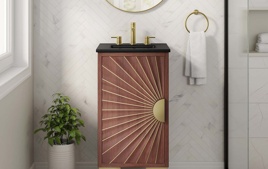 Ridge 18" Bathroom Vanity in Black Walnut