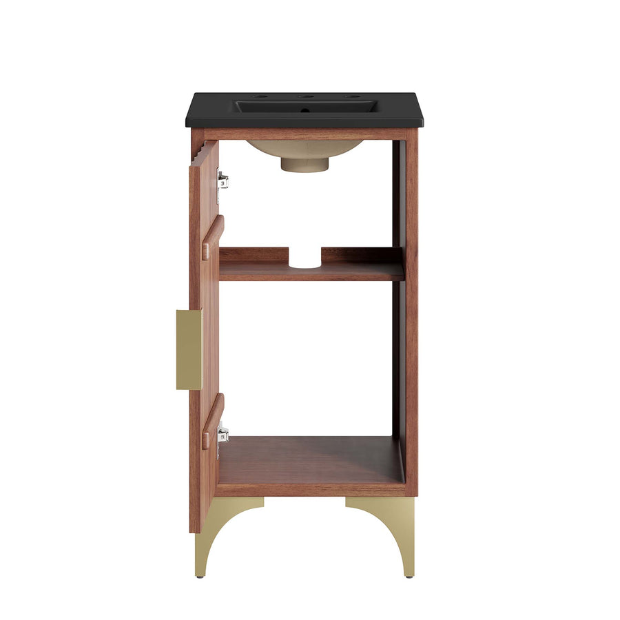 Ridge 18" Bathroom Vanity in Black Walnut
