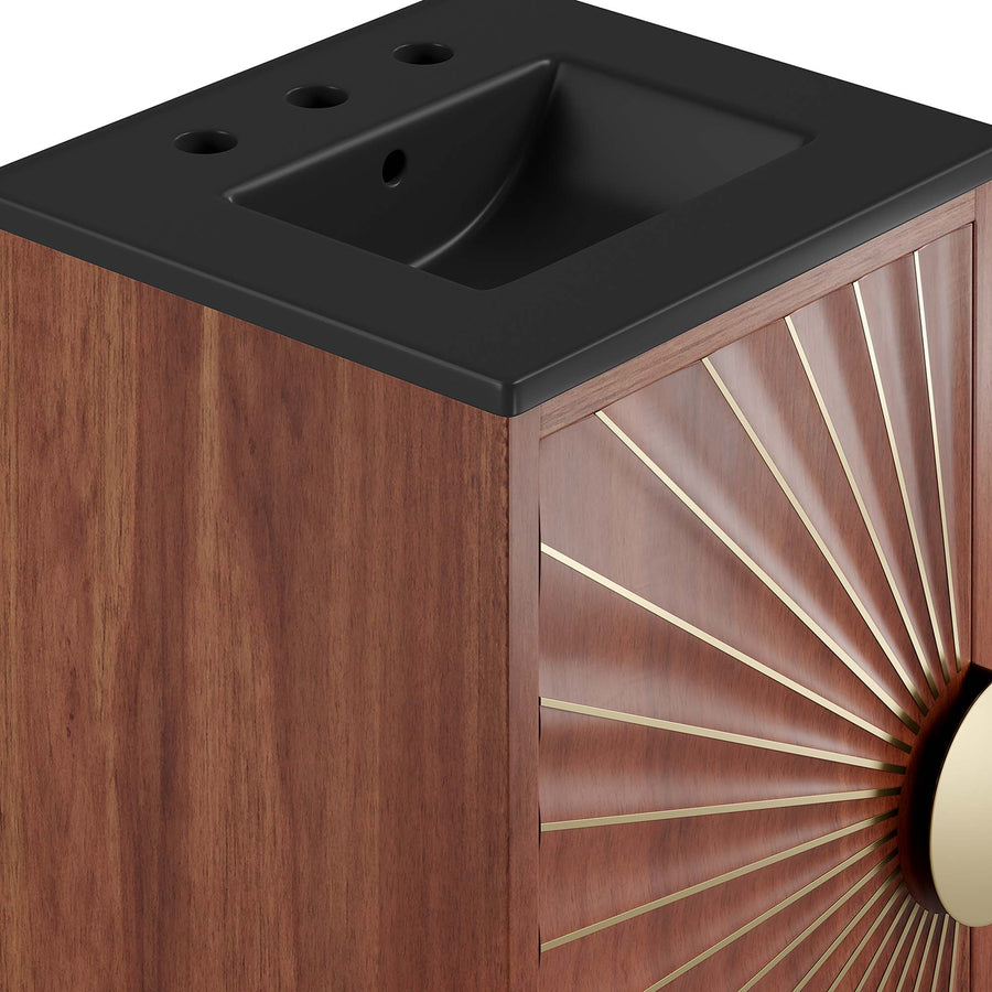 Ridge 18" Bathroom Vanity in Black Walnut