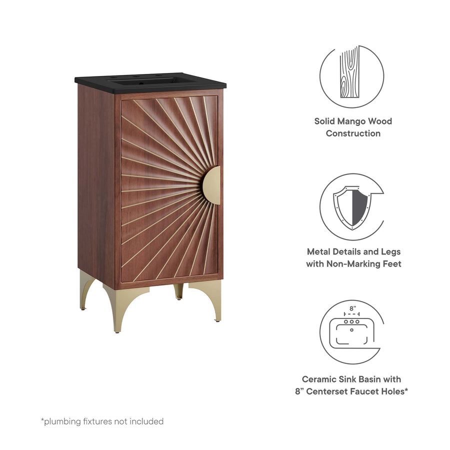 Ridge 18" Bathroom Vanity in Black Walnut