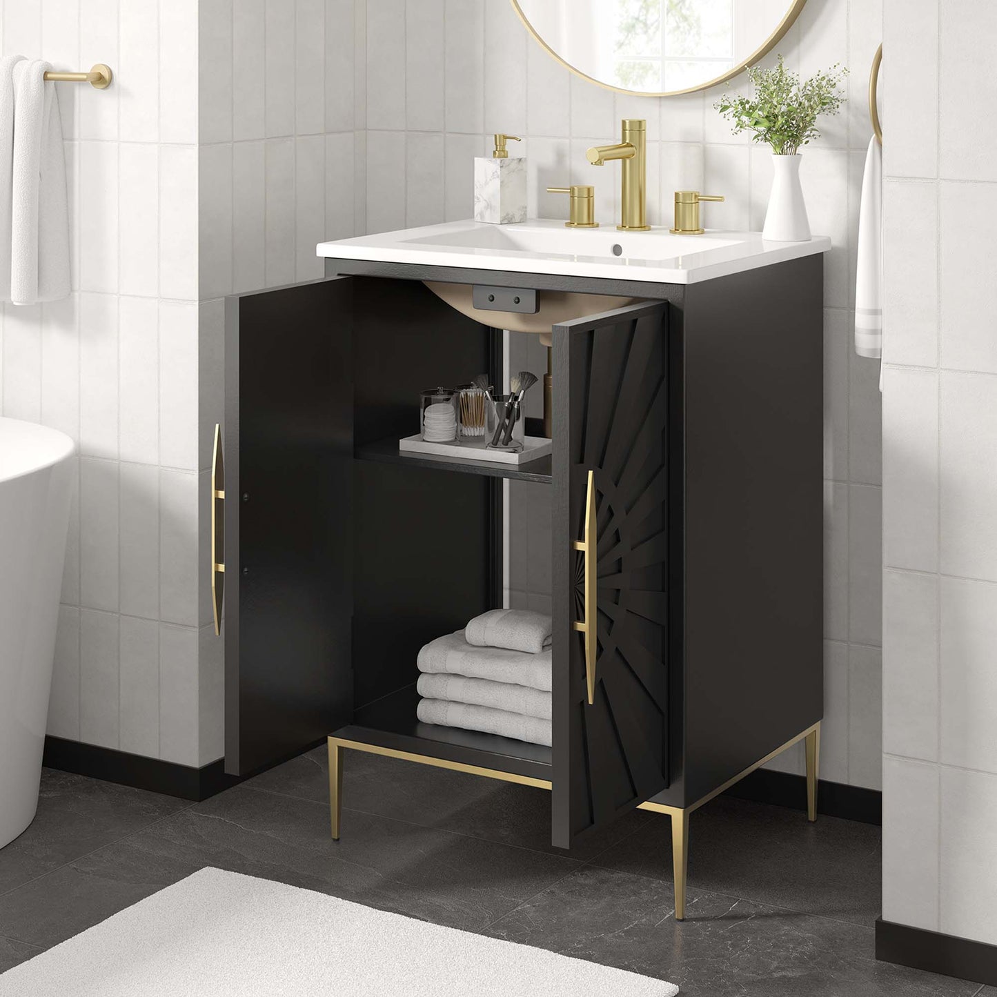 Awaken 24" Bathroom Vanity by Furniture For America