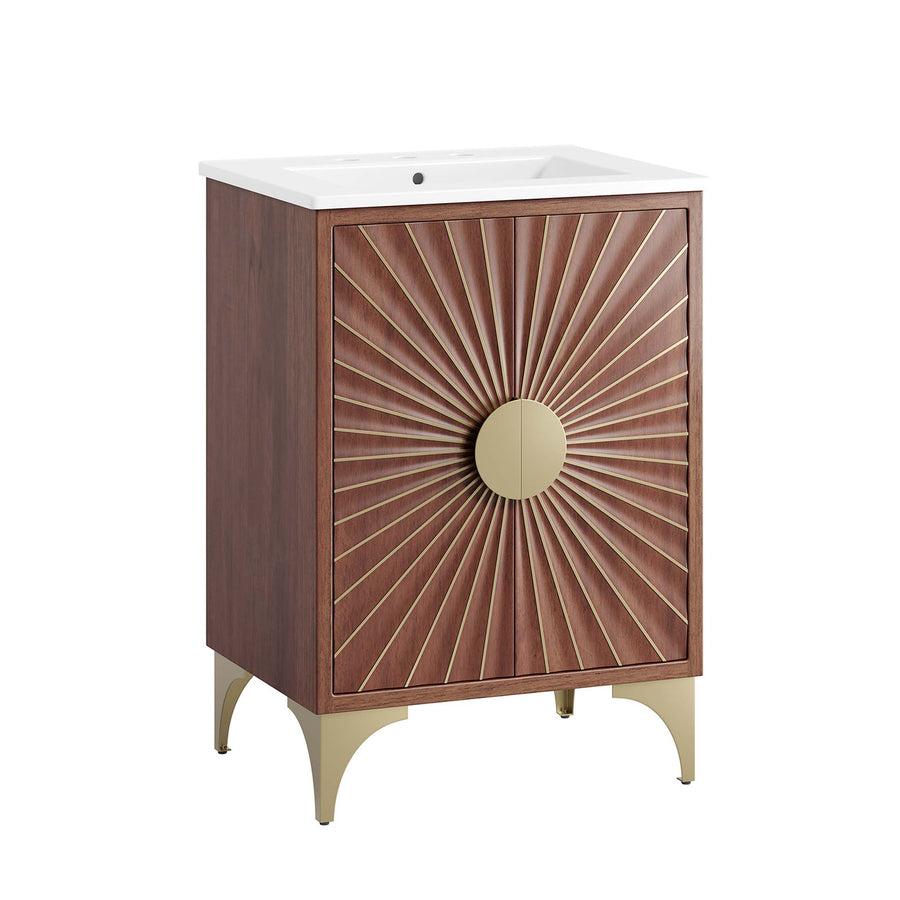 Ridge 24" Bathroom Vanity in White Walnut