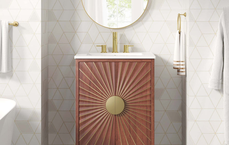 Ridge 24" Bathroom Vanity in White Walnut