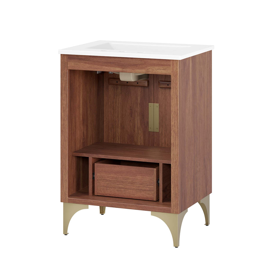 Ridge 24" Bathroom Vanity in White Walnut