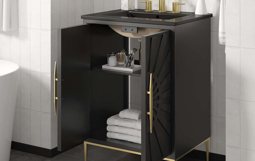 Briar 24" Bathroom Vanity in Black Black