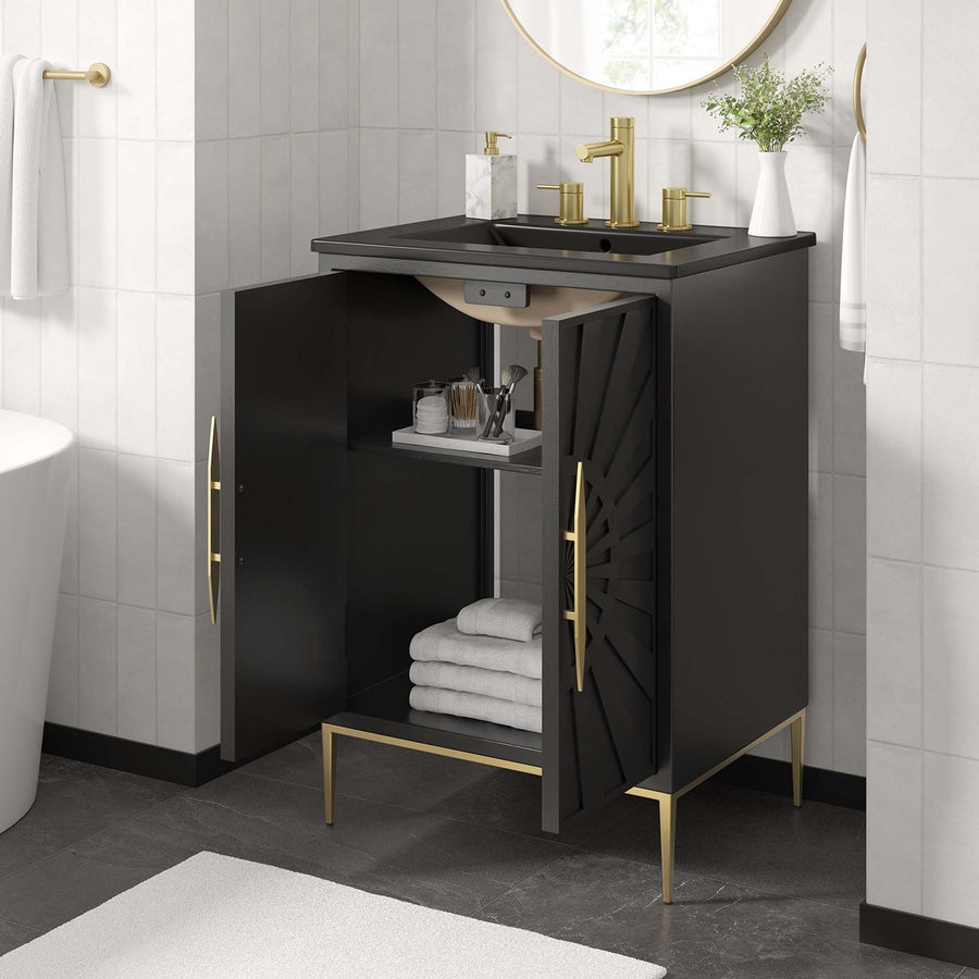Briar 24" Bathroom Vanity in Black Black