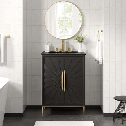 Awaken 24" Bathroom Vanity in Black Black