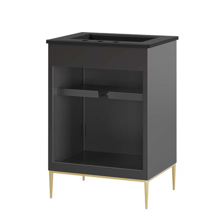 Awaken 24" Bathroom Vanity in Black Black