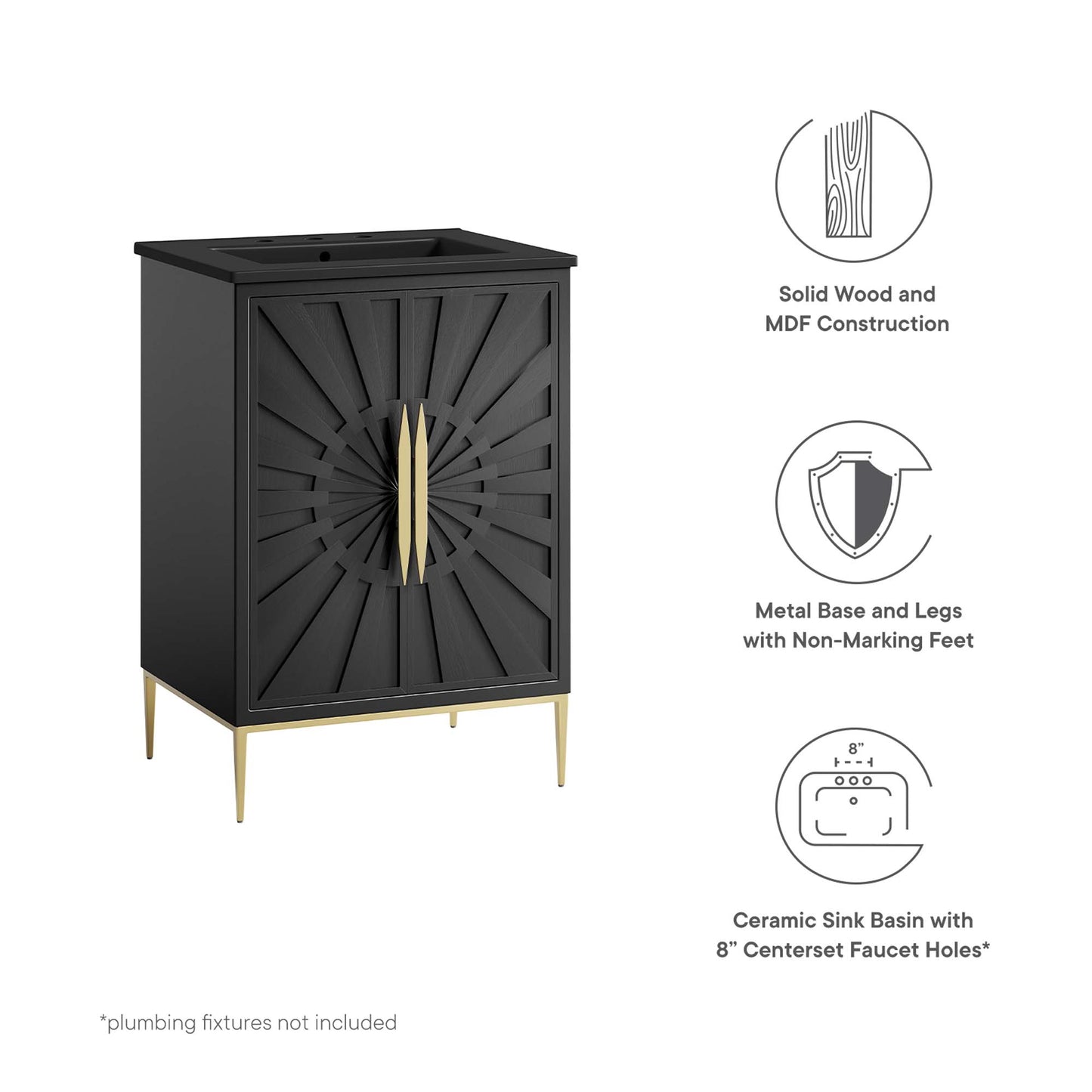Awaken 24" Bathroom Vanity by Furniture For America