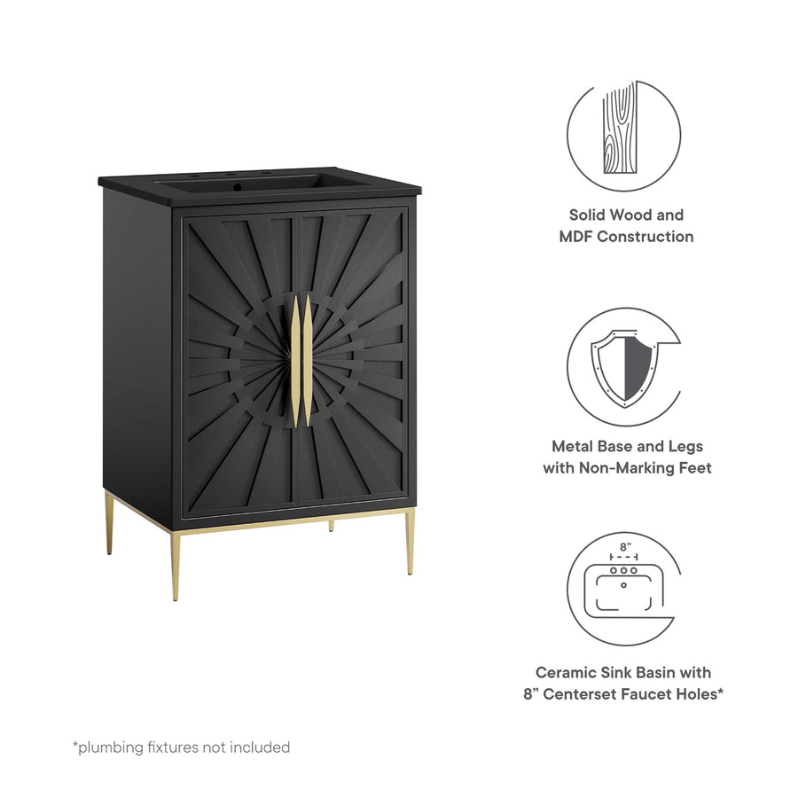Briar 24" Bathroom Vanity in Black Black
