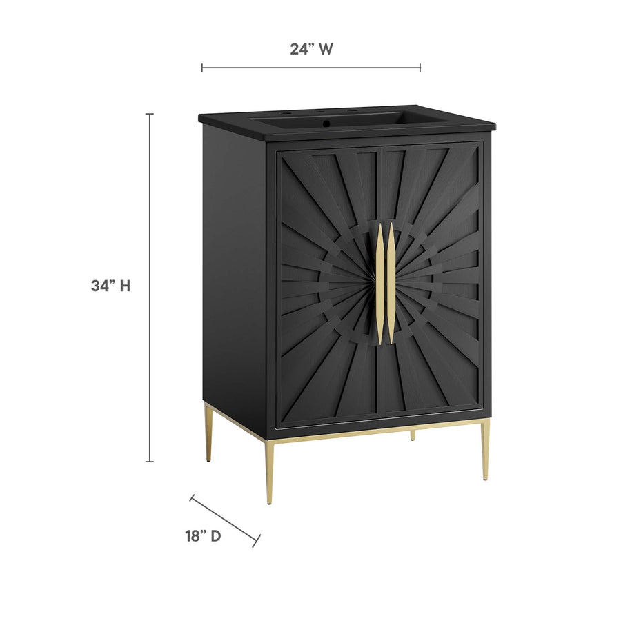 Briar 24" Bathroom Vanity in Black Black