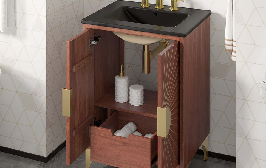 Ridge 24" Bathroom Vanity in Black Walnut