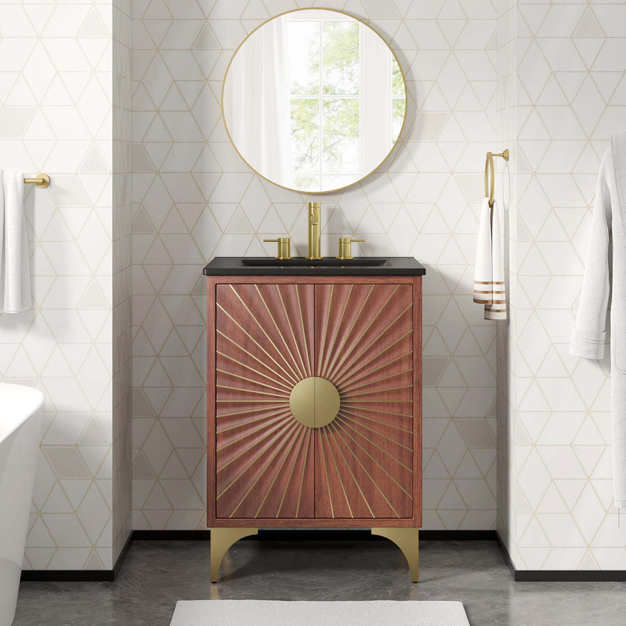 Ridge 24" Bathroom Vanity in Black Walnut