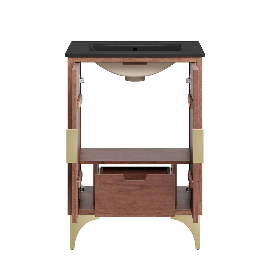 Ridge 24" Bathroom Vanity in Black Walnut