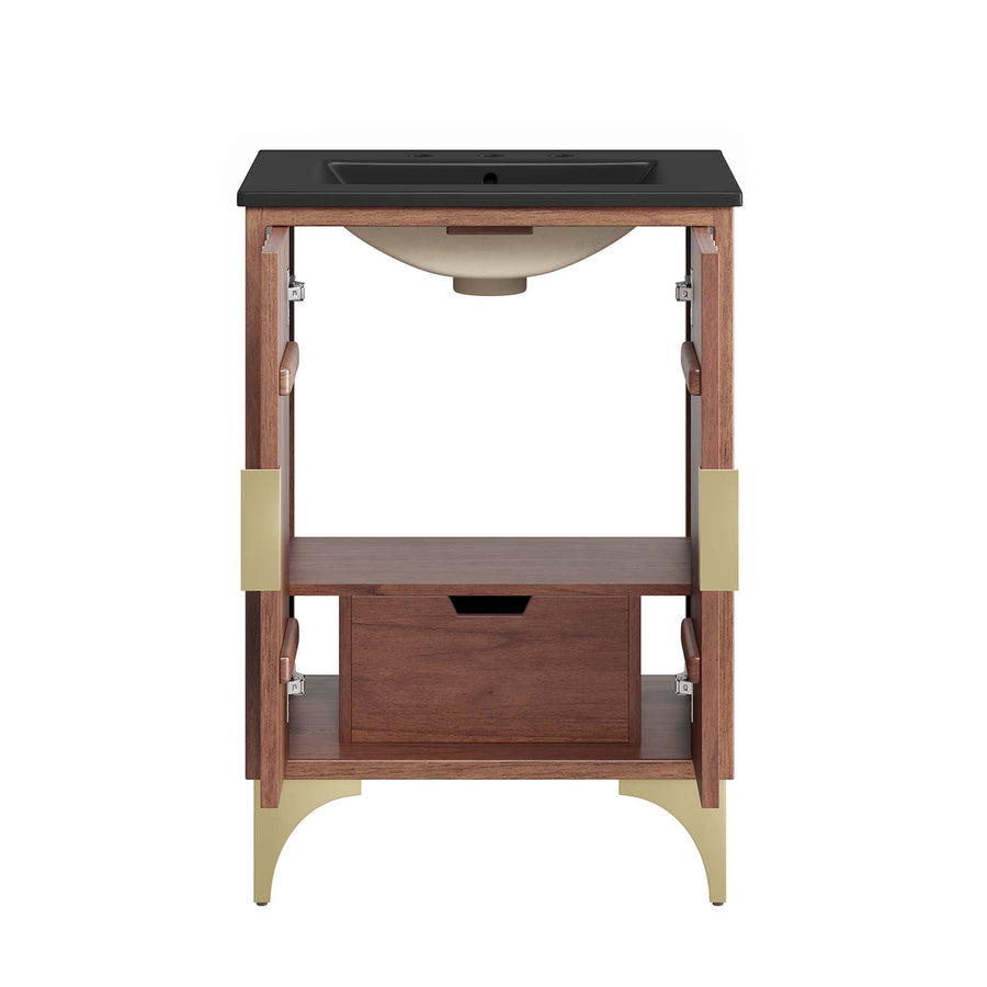 Ridge 24" Bathroom Vanity in Black Walnut
