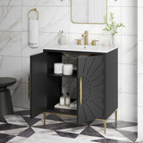 Briar 30" Bathroom Vanity in White Black