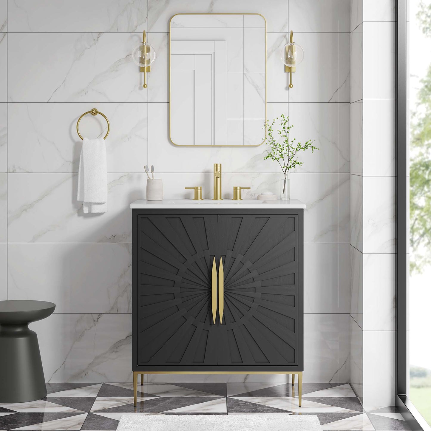 Awaken 30" Bathroom Vanity by Furniture For America