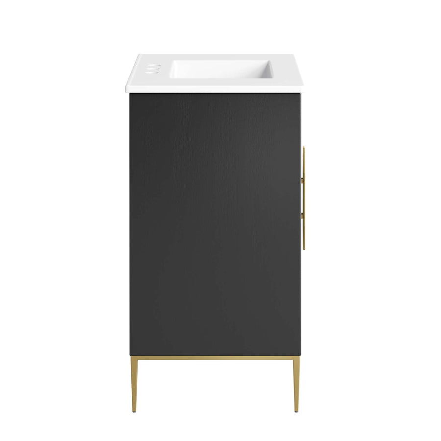 Briar 30" Bathroom Vanity in White Black