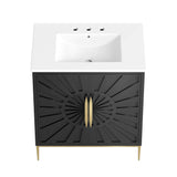 Briar 30" Bathroom Vanity in White Black
