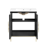 Briar 30" Bathroom Vanity in White Black