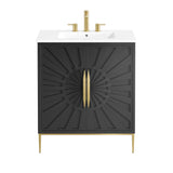 Briar 30" Bathroom Vanity in White Black