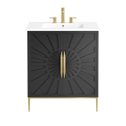Awaken 30" Bathroom Vanity in White Black