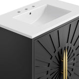 Briar 30" Bathroom Vanity in White Black