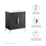 Briar 30" Bathroom Vanity in White Black