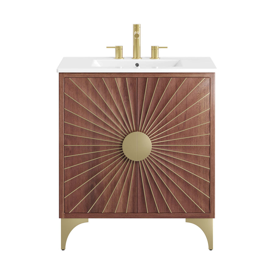 Ridge 30" Bathroom Vanity in White Walnut