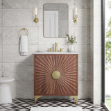 Ridge 30" Bathroom Vanity in White Walnut