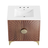 Ridge 30" Bathroom Vanity in White Walnut