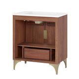 Ridge 30" Bathroom Vanity in White Walnut