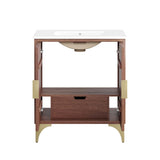 Ridge 30" Bathroom Vanity in White Walnut