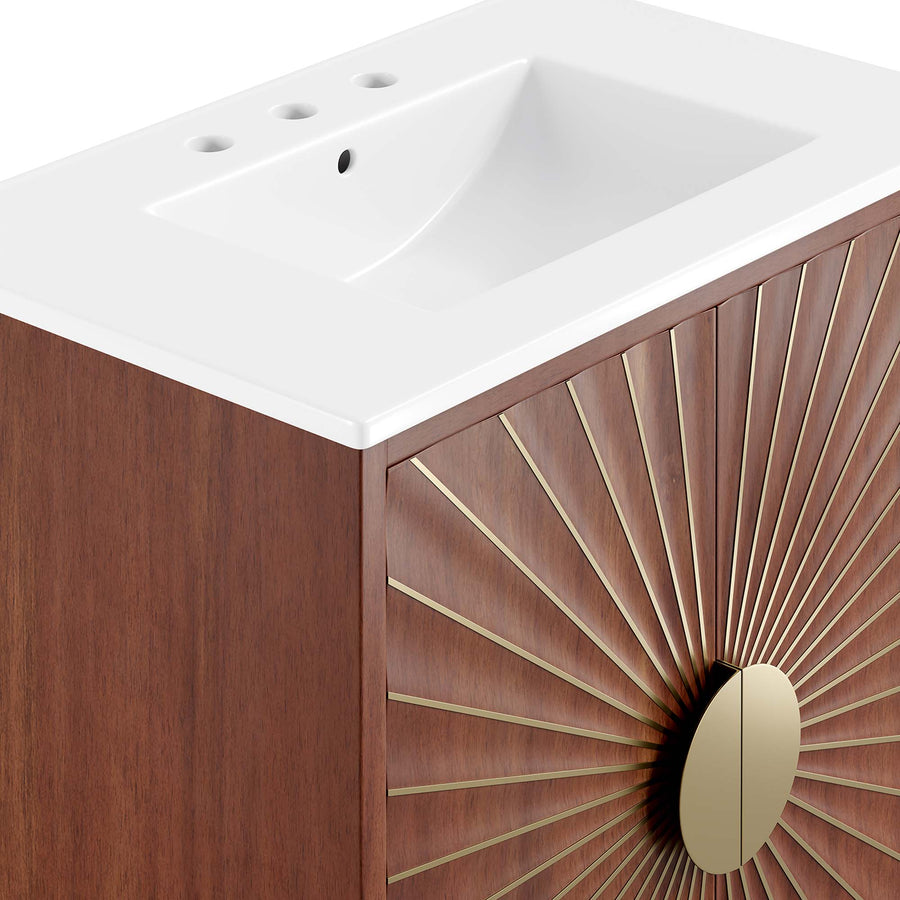 Ridge 30" Bathroom Vanity in White Walnut
