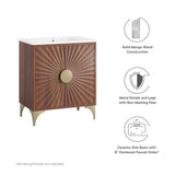Ridge 30" Bathroom Vanity in White Walnut