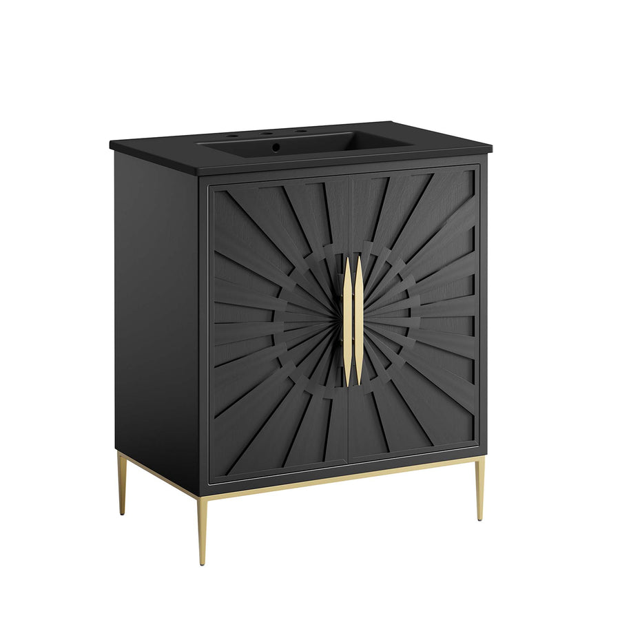 Briar 30" Bathroom Vanity in Black Black