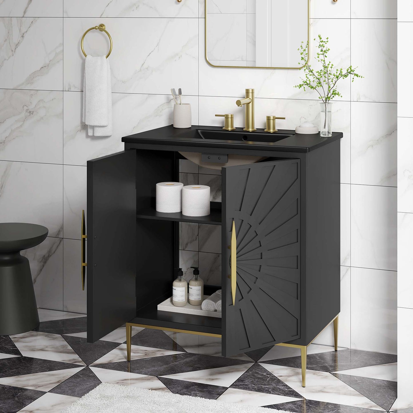 Awaken 30" Bathroom Vanity by Furniture For America