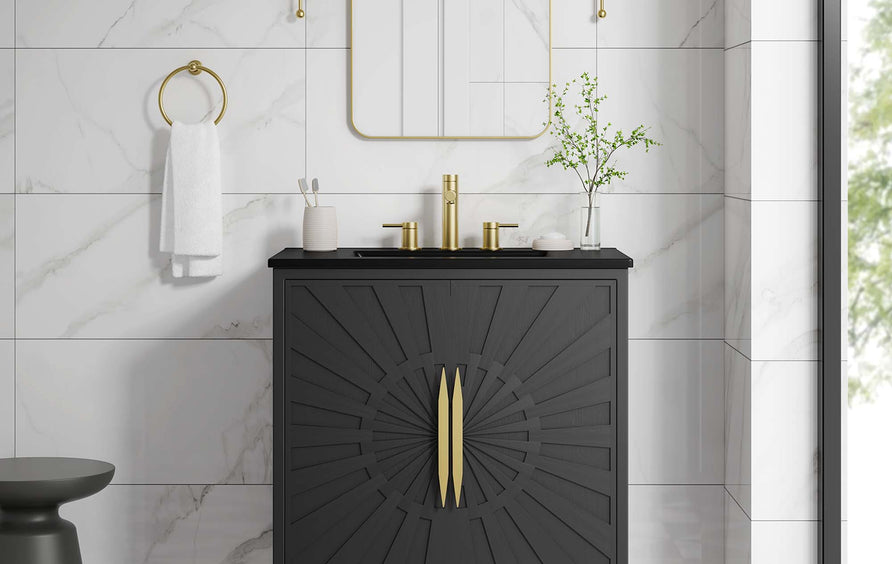 Briar 30" Bathroom Vanity in Black Black