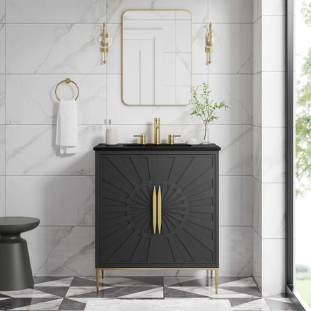 Awaken 30" Bathroom Vanity in Black Black