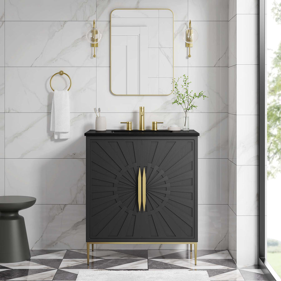 Briar 30" Bathroom Vanity in Black Black