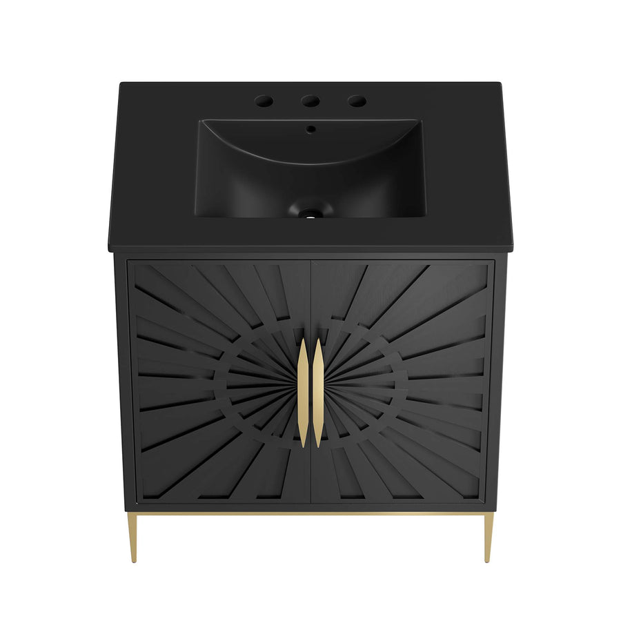 Briar 30" Bathroom Vanity in Black Black