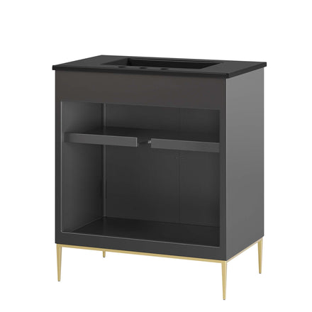 Awaken 30" Bathroom Vanity in Black Black