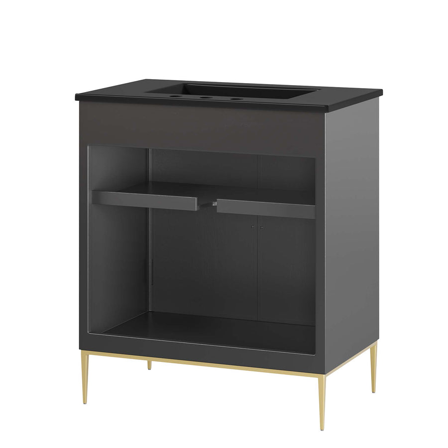 Briar 30" Bathroom Vanity in Black Black