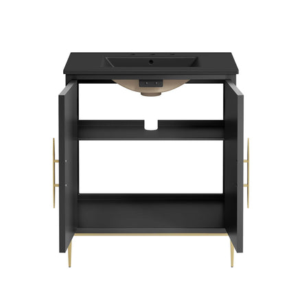 Awaken 30" Bathroom Vanity in Black Black