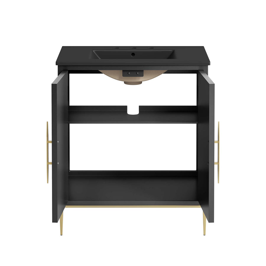 Briar 30" Bathroom Vanity in Black Black