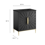 Briar 30" Bathroom Vanity in Black Black