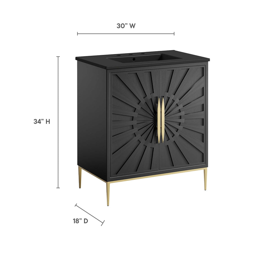 Briar 30" Bathroom Vanity in Black Black