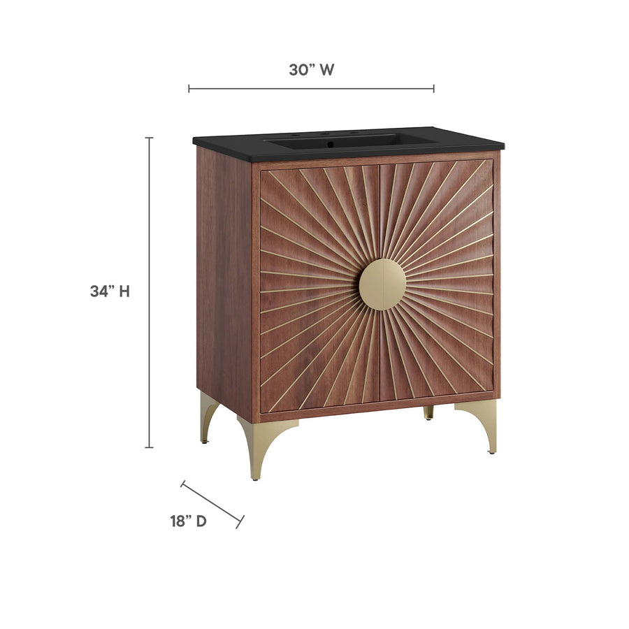 Ridge 30" Bathroom Vanity in Black Walnut